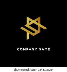 logotipo monograma. letras MS creativas, elegantes y profesionales con un color dorado sobre un fondo negro. Logo de la letra MS. adecuado para el logotipo de la empresa y los nombres de logotipo de la empresa, tarjetas de visita