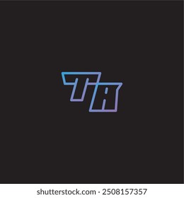 monogram logo design amazing esport style TA dinamyc line gaming concept letter