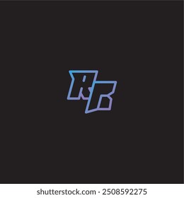 monogram logo design amazing esport style RB dinamyc line gaming concept letter