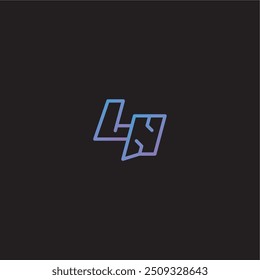 monograma de diseño de logotipo increíble estilo de deporte electrónico LN dinamyc línea concepto de juego carta