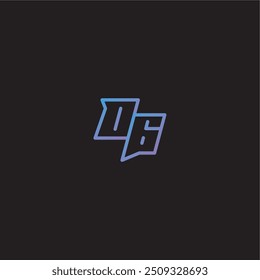 monograma logotipo design incrível esport estilo OG dinamyc line gaming conceito carta