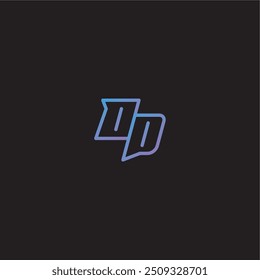 monogram logo design amazing esport style OD dinamyc line gaming concept letter