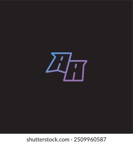 monogram logo design amazing esport style AA dinamyc line gaming concept letter