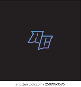 monograma de diseño de logotipo increíble estilo de deporte electrónico AC dinamyc línea concepto de juego carta