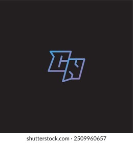 monogram logo design amazing esport style CN dinamyc line gaming concept letter