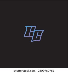 monograma logotipo design incrível esport estilo BC dinamyc line gaming conceito carta