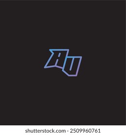monogram logo design amazing esport style AV dinamyc line gaming concept letter
