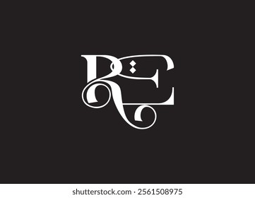 RE monogram logo design and company logo