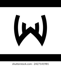 monogram logo design for a company, shop or brand that forms the letter "W"