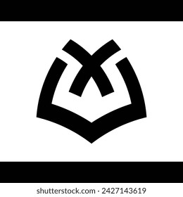 monogram logo design for a company, shop or brand that forms the letter "X"