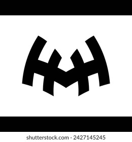 monogram logo design for a company, shop or brand that forms the letter "H"