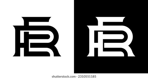 RE monogram logo design concept in high quality vector