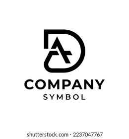 Monogram Logo Design Concept Vector. Initial DA Letter Mark Symbol Icon Logo Vector