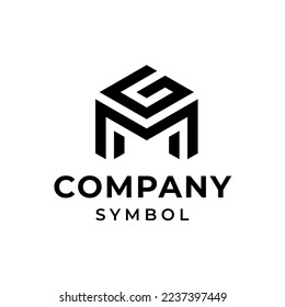 Monogram Logo Design Concept Vector. Initial GM MG Letter Mark Symbol Icon Logo Vector