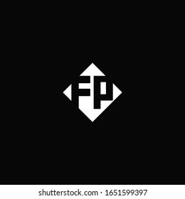 Diseño del logotipo de monograma con forma cuadrada de diamante aislada en fondo negro