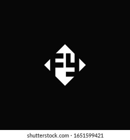 Monogramm-Logo-Design mit quadratischer Diamantform einzeln auf schwarzem Hintergrund