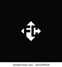 Diseño del logotipo de monograma con forma cuadrada de diamante aislada en fondo negro