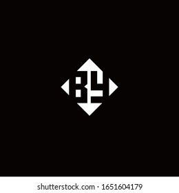 Monogramm-Logo-Design mit quadratischer Diamantform einzeln auf schwarzem Hintergrund