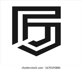 monogram logo design f and u