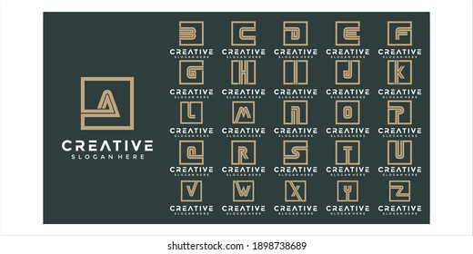 monogram logo design graphic collection	