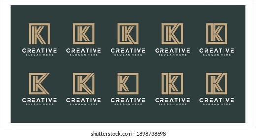 monogram logo design graphic collection	