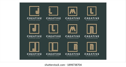 monogram logo design graphic collection