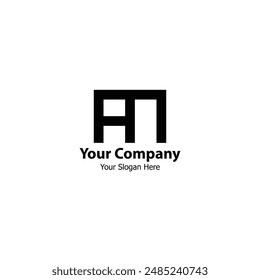 AM Monogram logo design, ideal for your brand identity AM Company.