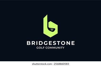 Monogram logo design initial B and Golf. Golf ball, golf stick and sport typography concept. Club and community template design.