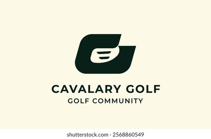 Monogram logo design initial C and Golf. Golf ball, golf stick and sport typography concept. Club and community template design. Club and community template design.