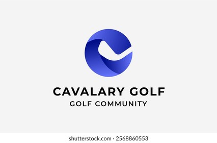 Monogram logo design initial C and Golf. Golf ball, golf stick and sport typography concept. Club and community template design. Club and community template design.