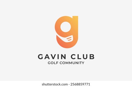 Monogram logo design initial G and Golf. Golf ball, golf stick and sport typography concept. Club and community template design. Club and community template design.