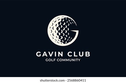 Monogram logo design initial G and Golf. Golf ball, golf stick and sport typography concept. Club and community template design. Club and community template design.