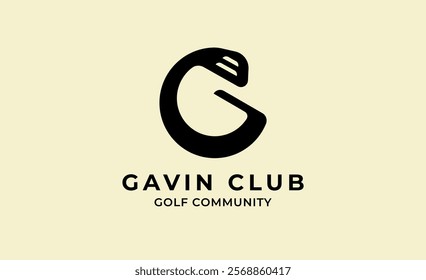 Monogram logo design initial G and Golf. Golf ball, golf stick and sport typography concept. Club and community template design. Club and community template design.