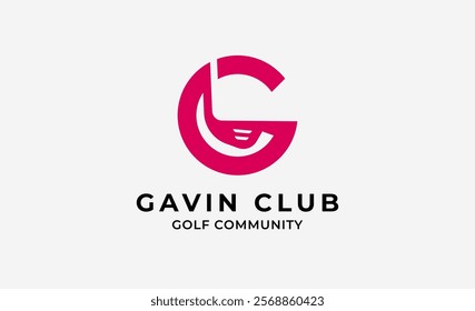 Monogram logo design initial G and Golf. Golf ball, golf stick and sport typography concept. Club and community template design. Club and community template design.