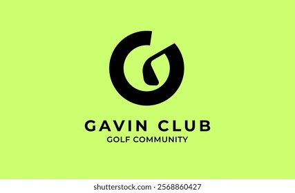 Monogram logo design initial G and Golf. Golf ball, golf stick and sport typography concept. Club and community template design. Club and community template design.