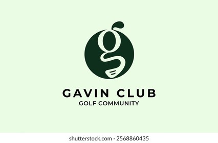 Monogram logo design initial G and Golf. Golf ball, golf stick and sport typography concept. Club and community template design. Club and community template design.