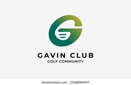 Monogram logo design initial G and Golf. Golf ball, golf stick and sport typography concept. Club and community template design. Club and community template design.