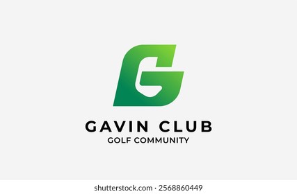 Monogram logo design initial G and Golf. Golf ball, golf stick and sport typography concept. Club and community template design. Club and community template design.