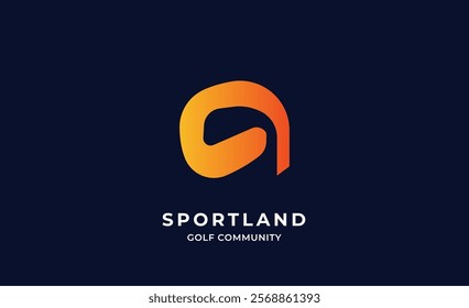 Monogram logo design initial A and Golf. Golf ball, golf stick and sport typography concept. Club and community template design.