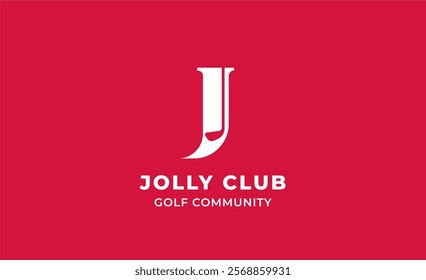 Monogram logo design initial J and Golf. Golf ball, golf stick and sport typography concept. Club and community template design. Club and community template design.