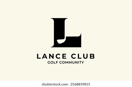 Monogram logo design initial L and Golf. Golf ball, golf stick and sport typography concept. Club and community template design. Club and community template design.