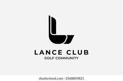 Monogram logo design initial L and Golf. Golf ball, golf stick and sport typography concept. Club and community template design. Club and community template design.