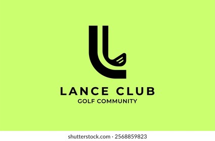 Monogram logo design initial L and Golf. Golf ball, golf stick and sport typography concept. Club and community template design. Club and community template design.