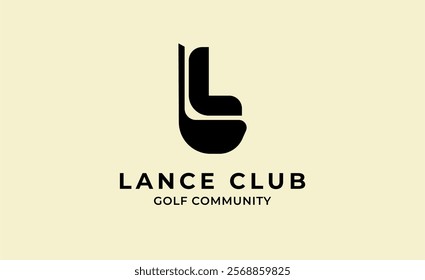 Monogram logo design initial L and Golf. Golf ball, golf stick and sport typography concept. Club and community template design. Club and community template design.