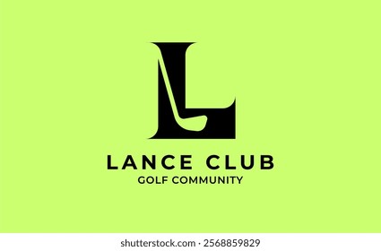 Monogram logo design initial L and Golf. Golf ball, golf stick and sport typography concept. Club and community template design. Club and community template design.