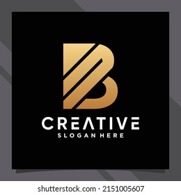 Monogram logo design initial letter B with creative concept