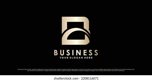 Monogram logo design initial letter b for business or personal with creative concept Premium Vector
