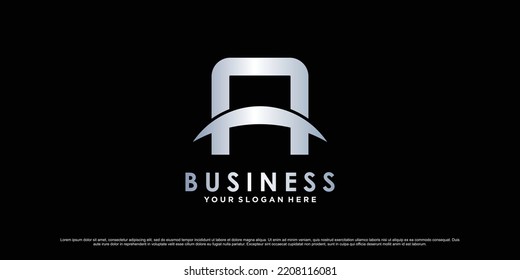 Monogram logo design initial letter a for business or personal with creative concept Premium Vector