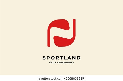 Monogram logo design initial N and Golf. Golf ball, golf stick and sport typography concept. Club and community template design. Club and community template design.