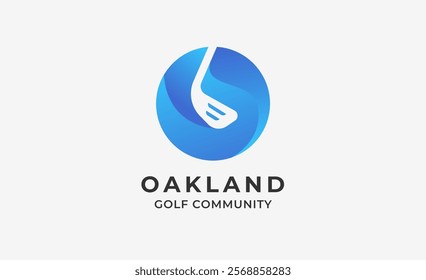 Monogram logo design initial O and Golf. Golf ball, golf stick and sport typography concept. Club and community template design. Club and community template design.